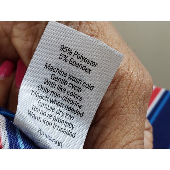 West Loop Long Maxi Dress Women's Size Medium Blue & Orange V-Neck Sleeveless - Picture 5 of 11